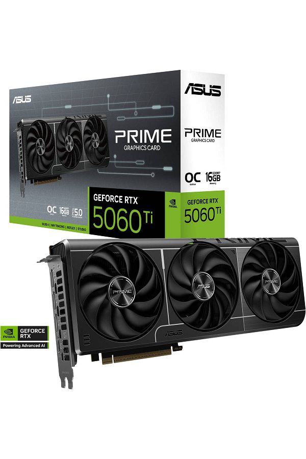 ASUS-بطاقة رسومات ASUS PRIME GeForce RTX 5060 Ti 16GB OC Edition GDDR7 128Bit DLSS 4 NVIDIA 1