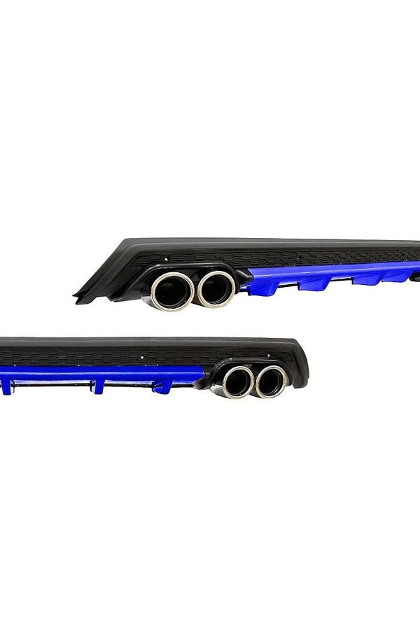 CED AUTO TRADE-Prelungire bara spate universal , ELITE B Design, negru cu albastru, ornamente toba rotunde 1