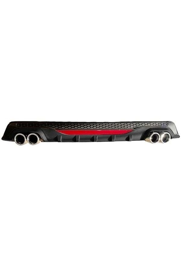 CED AUTO TRADE-Universal rear bumper diffuser, AMG B Design, matt/glossy black with reflective reflector 1