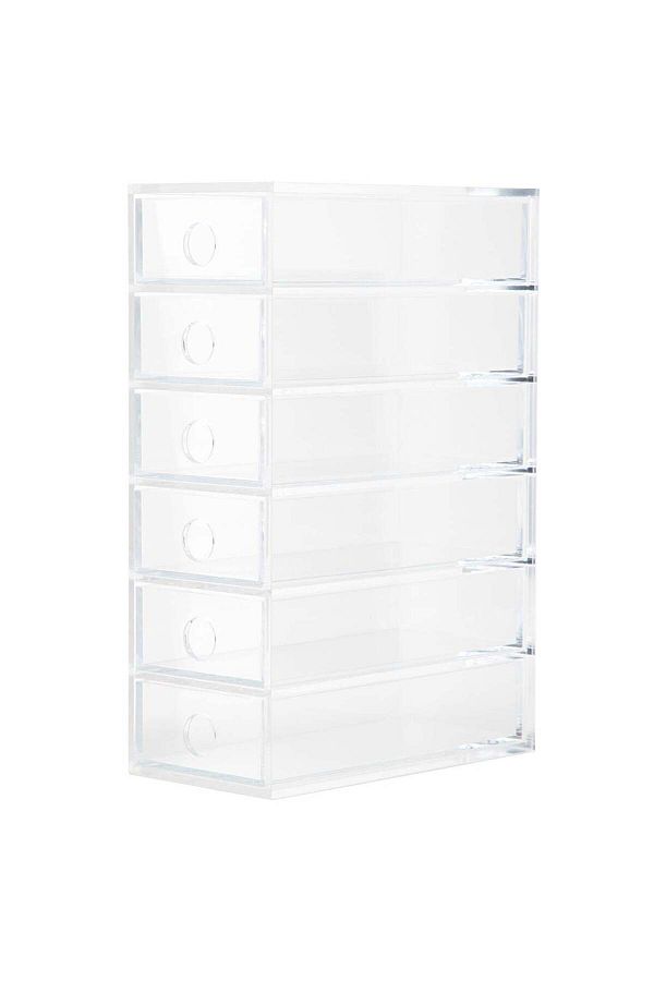 Muji-Acrylic 6 Unit Drawer Stand, W 8.7 x D 17 x H 25.2 cm 1