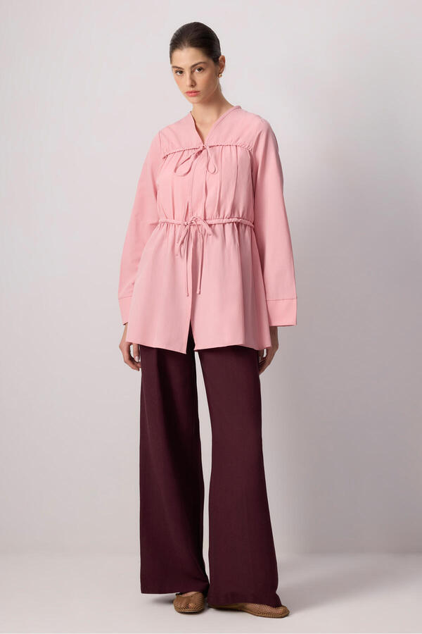 Touché Privé-Poplin Kimono with Tie Front 1
