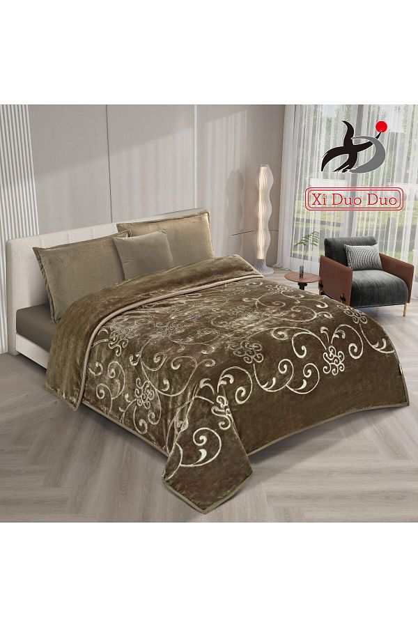 XI DUO-6 kg double winter blanket, plain, engraved, with a super soft texture, size 200 x 240 cm 1