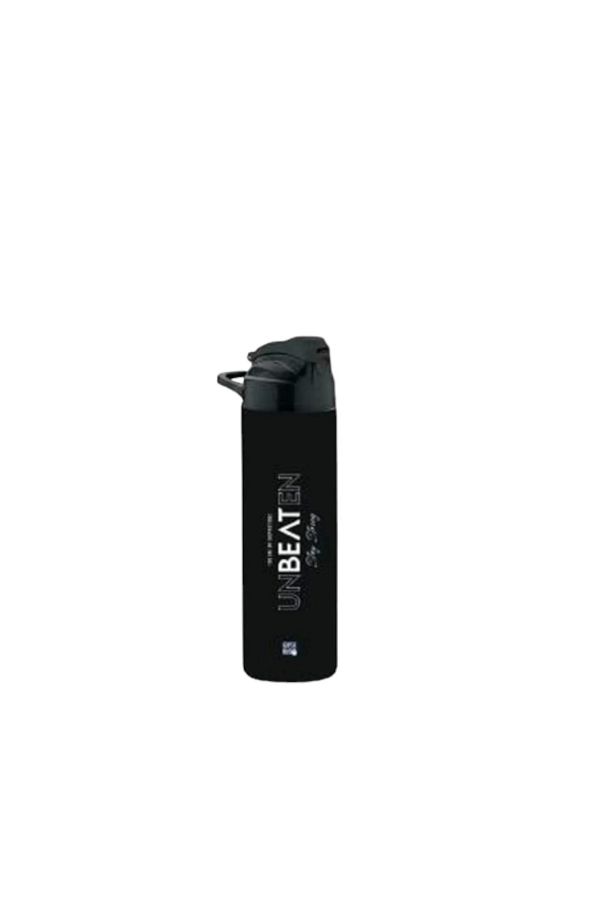 Gıpta-Unbeaten Tritan Painted Patterned Flask with Straw 630Cc (Black) 1