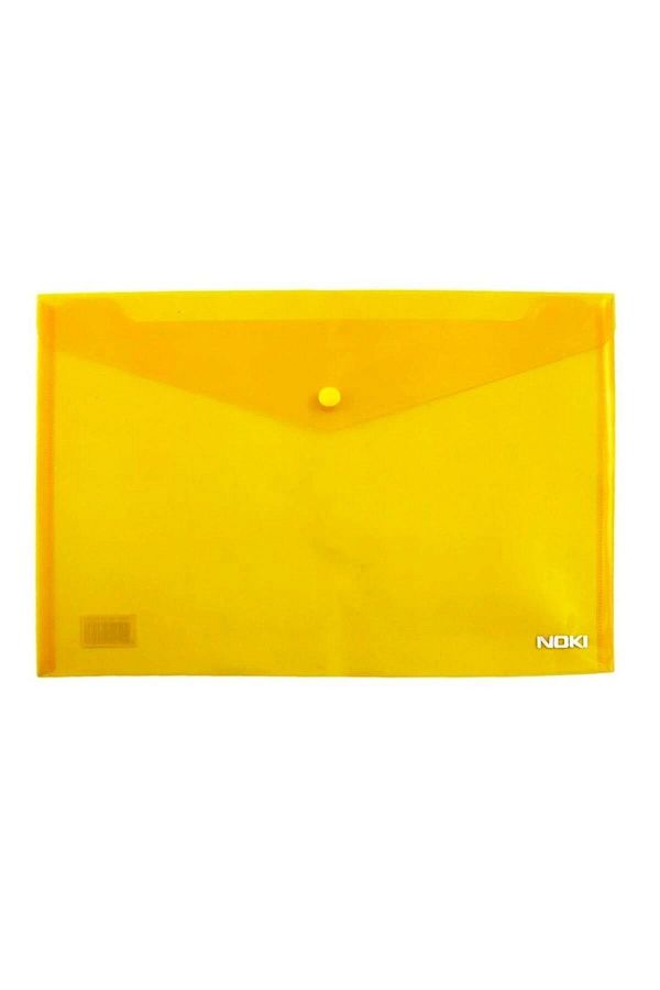 Noki-Snap Closure Transparent Envelope File A4 Color Options Yellow 1