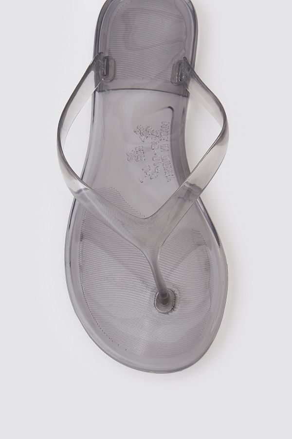OZYO-Desta Transparent Black Beach Slippers 1