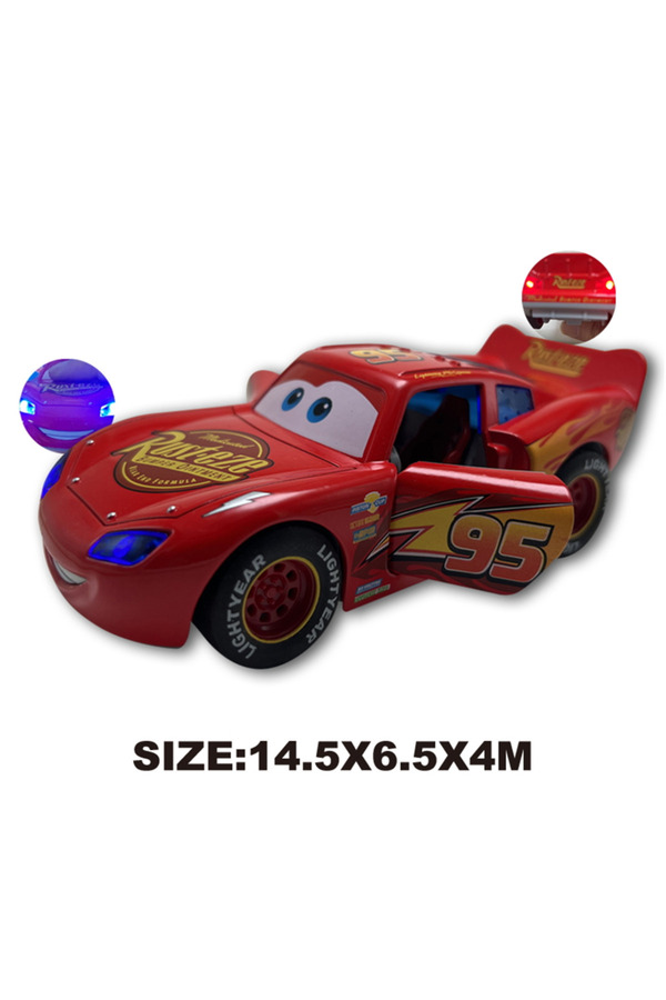Choice-A Disney Pixar Cars Lightning Mcqueen Sound And Light Edition Double Door Pull-back Car 1:32 Diecas. 1