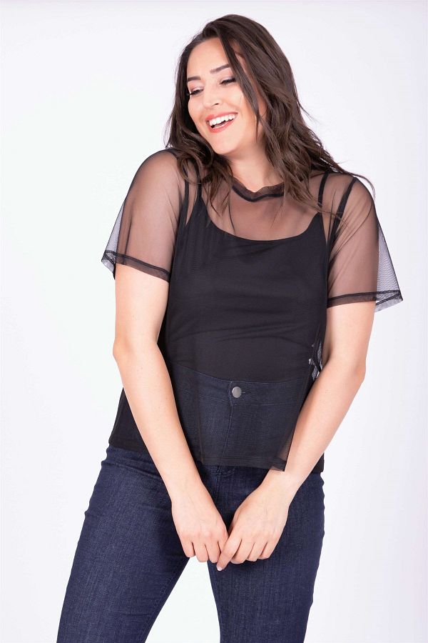 MYLİNE-Mesh T-Shirt 1