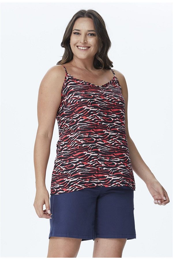 MYLİNE-Camouflage Singlet with Rope Strap 1