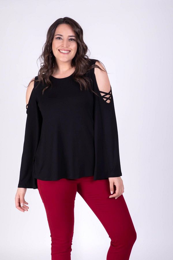 MYLİNE-T-Shirt with Shoulder Detail 1