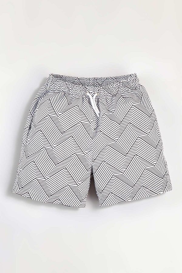 Gold Class Kidswear-Ανδρικό μαγιό White Stripe Water Repellent 1