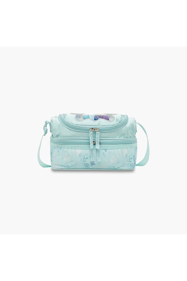 Disney-Frozen Print Double Layer Lunch Bag with Adjustable Strap and Zip Closure 1