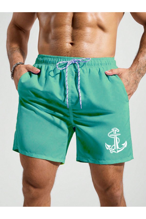 MEYASU Mint Green Men's Basic Standard Size Swimwear Swim Shorts