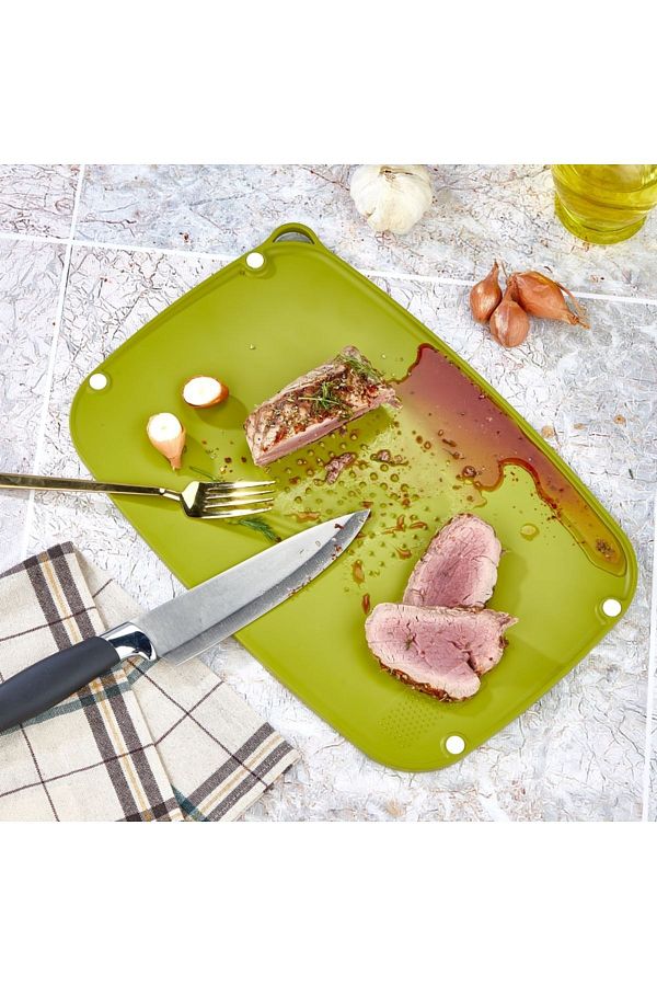 Mutfak Köşesi-Cutiva Double Surface, Grater Compartment, Anti-Overflow, Anti-Slip Multi-Purpose Cutting Board 1