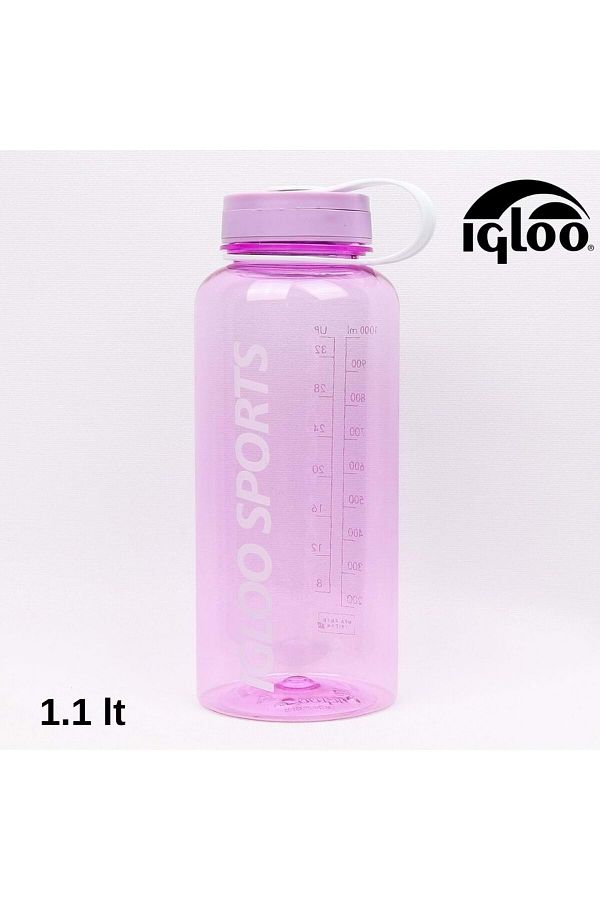 IGLOO-Bpa-Free Sports Tritan 1.1 Liter Water Bottle Flask Pink 1