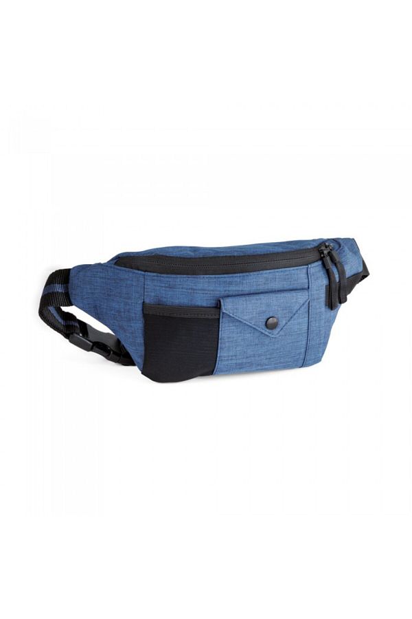 dalimag-300D bag, with zipper and inner elastic mesh pocket and back pocket, blue 1