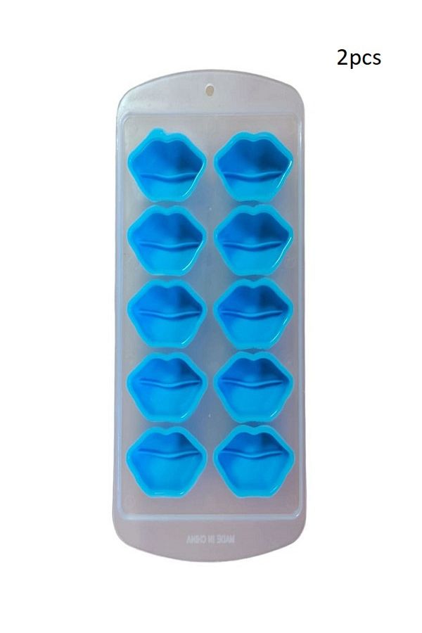 Generic-2-Piece Hot Lips Ice Cube Tray - Random Color - OddBits 1