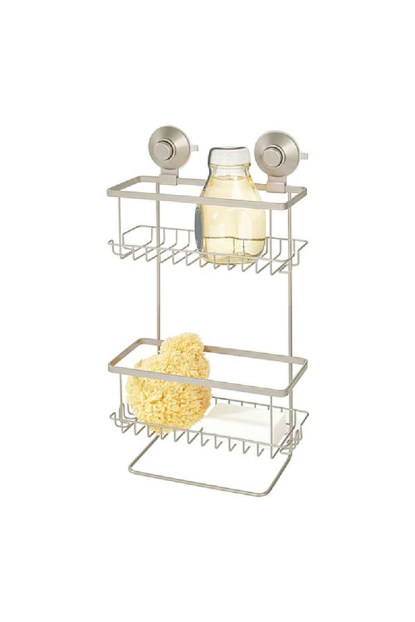 Interdesign-2-Tier Push Lock Suction Shower Caddy 1