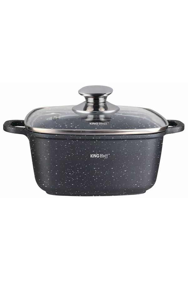 Kinghoff-Square pot with lid 26x26 cm, 5.5L – Kinghoff KH 1604, marble coating, for all types of hobs 1