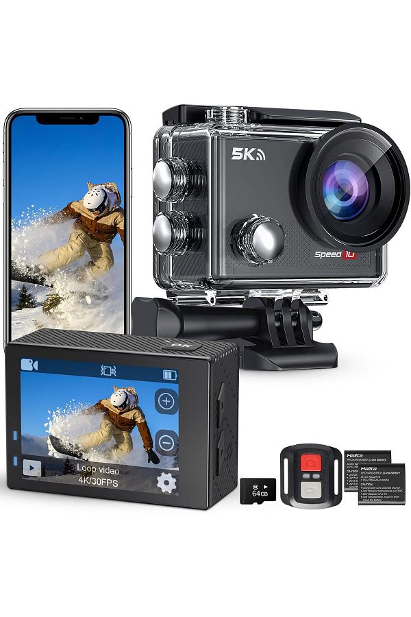 Generic-Action Camera 5K 30FPS Waterproof Camera Underwater 131 FT with EIS, Remote Control Speed 10 1