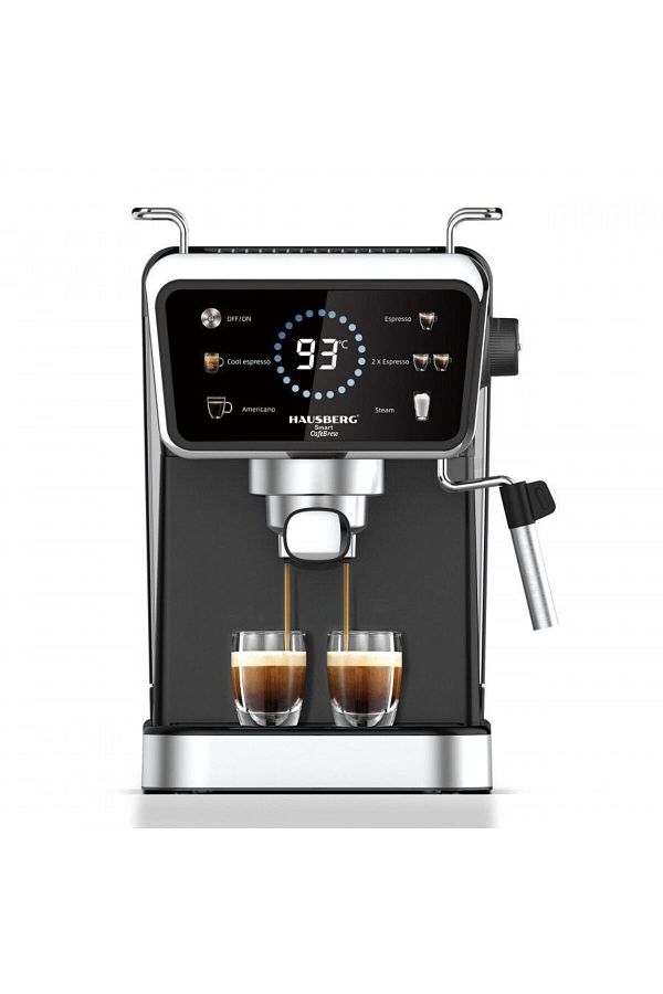Hausberg-Espressor 2 in 1 HB-3730IN, Hot & Cold, 20 bari, 1350 W, 1,5 L, ERP, NTC, PID, Timer, Display 1