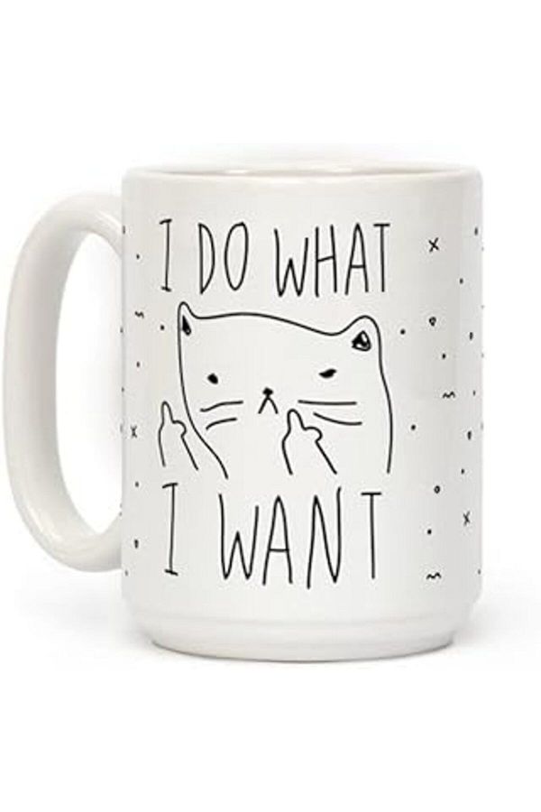 NETWORK ART-Print Dore I Do What I Want Sassy Cat Mug English Mug 1