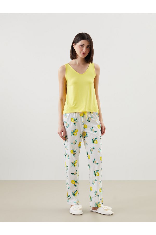 LC Waikiki-Women's Printed Pajama Bottoms with Elastic Waist 1