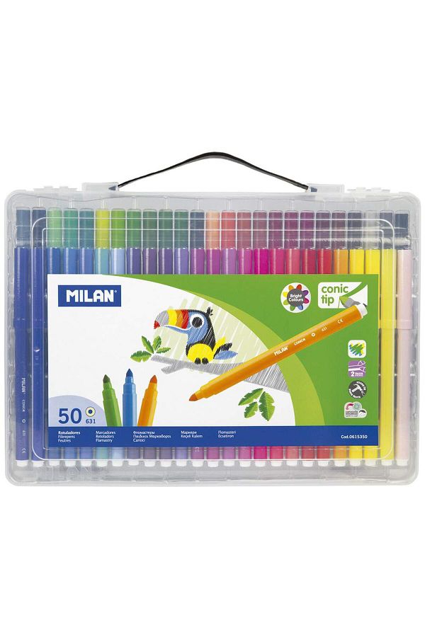Milan-Milan conical tip marker set, multicolor, 50 pieces 1