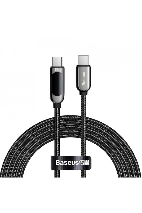 Baseus-Type-C to Type-C data cable, 100W, 2m, Baseus Display (CATSK-C01) - Black 1