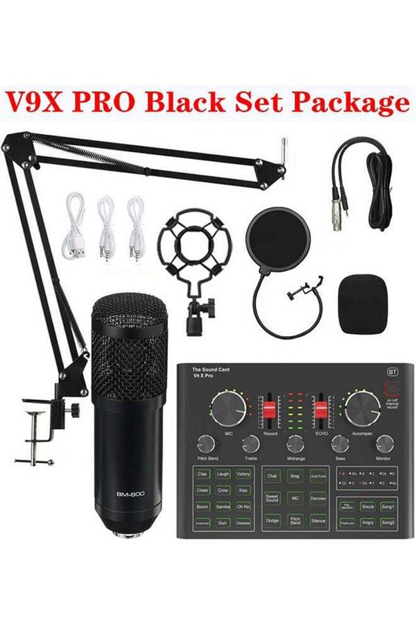 COOYA-Studio Recording Professional Sound Card Microphone Set PSM-Mic09 Black 1