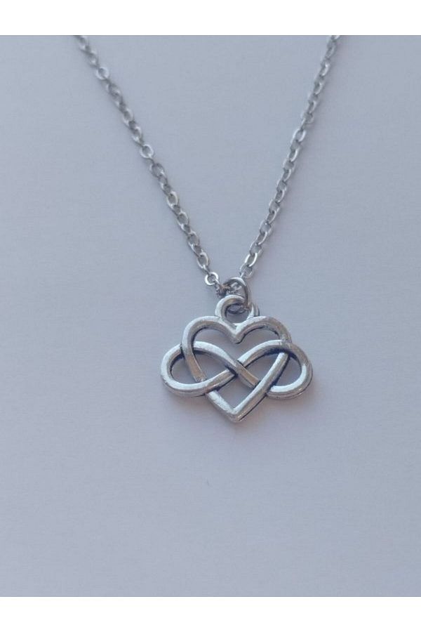 VerdeHome-Silver Color – Elegant and Stylish Necklace with Clover, Infinite Heart, Heart, Butterfly and Rabbit Design 1