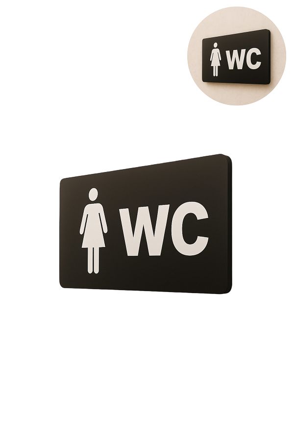 Happynesso-Female Wc Sign 22 Cm X 8 Cm from Wc Directional Series 1
