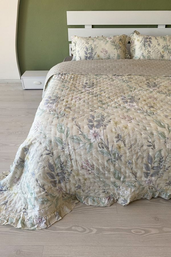 sutra-Flora Series Double Sided Double Bedspread Set 1