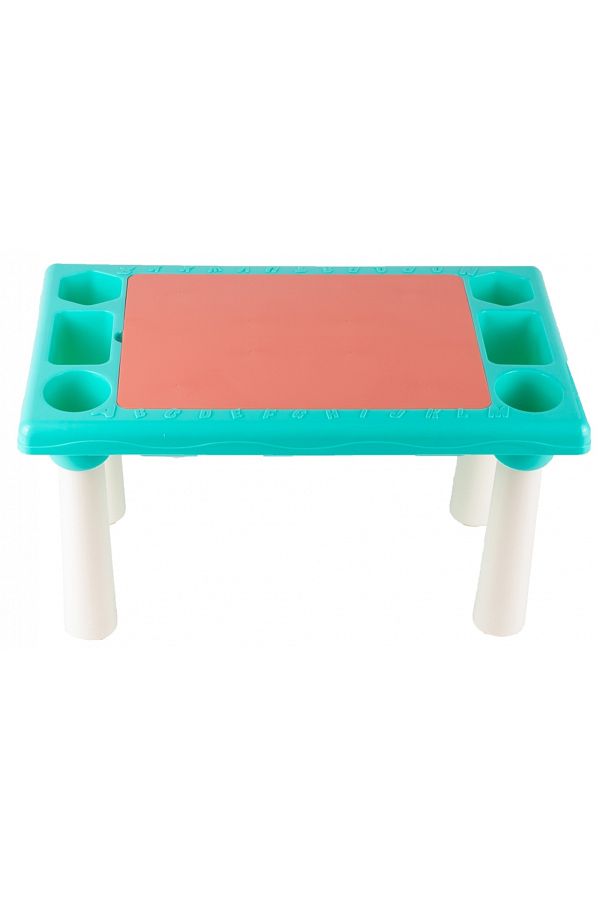 ideal STORE-TOY BLOCK idealStore Educational Table, Dimensions 48 x 30 x 26.5 cm, Double Top with Two Sides, 300 Blocks 1