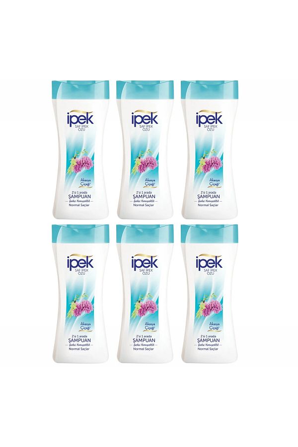 İpek-Silk Shampoo 480 ml Normal Hair 2in1 6 Pcs 1