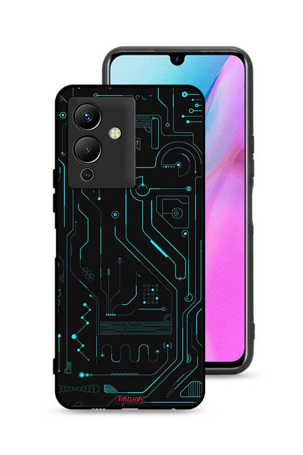 Tolwak-غطاء حماية لهاتف Infinix Note 12 Pro 5G، دوائر فنية رقمية، بساطة، شاشات متعددة 1