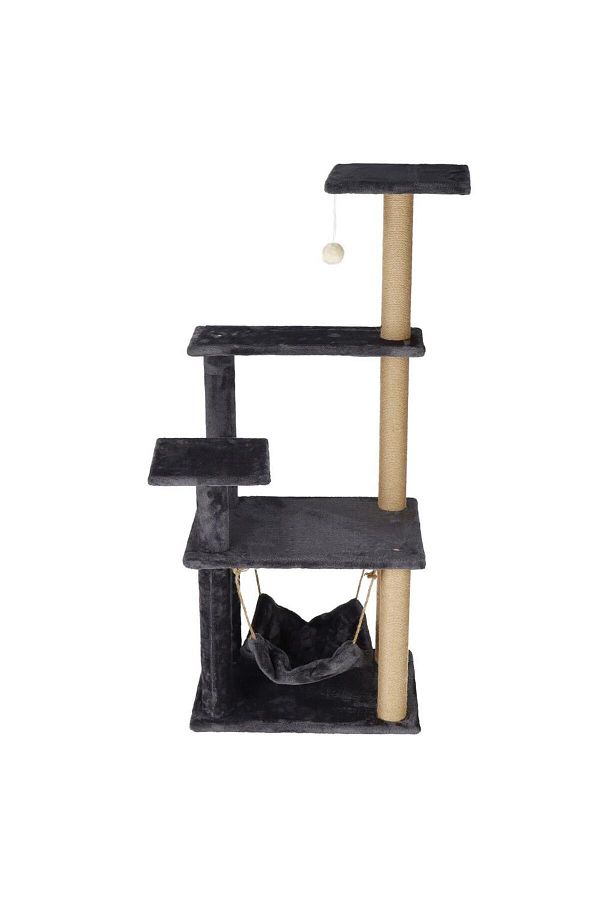 SERSIMO-Cat play set, with scratching post, hammock, ball, 121cm, graphite 1