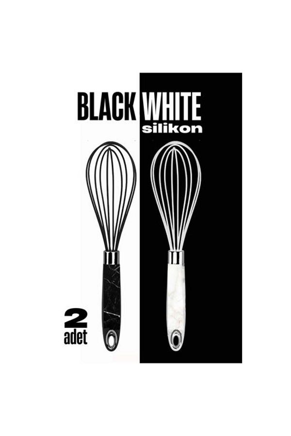 MBB ETİCARET-Marble Pattern Silicone Whisk - Egg and Sauce Whisk, Kitchen Whisk, Whisk 1