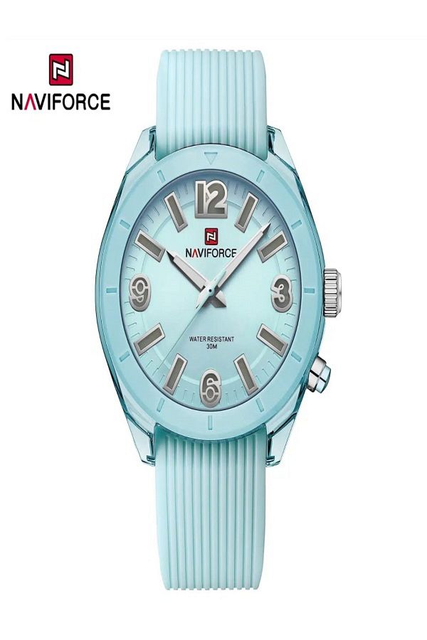 Naviforce-Naviforce is an attractive watch with multiple shapes and a silicone strap. Shine on your wrist and attract those around you. 1