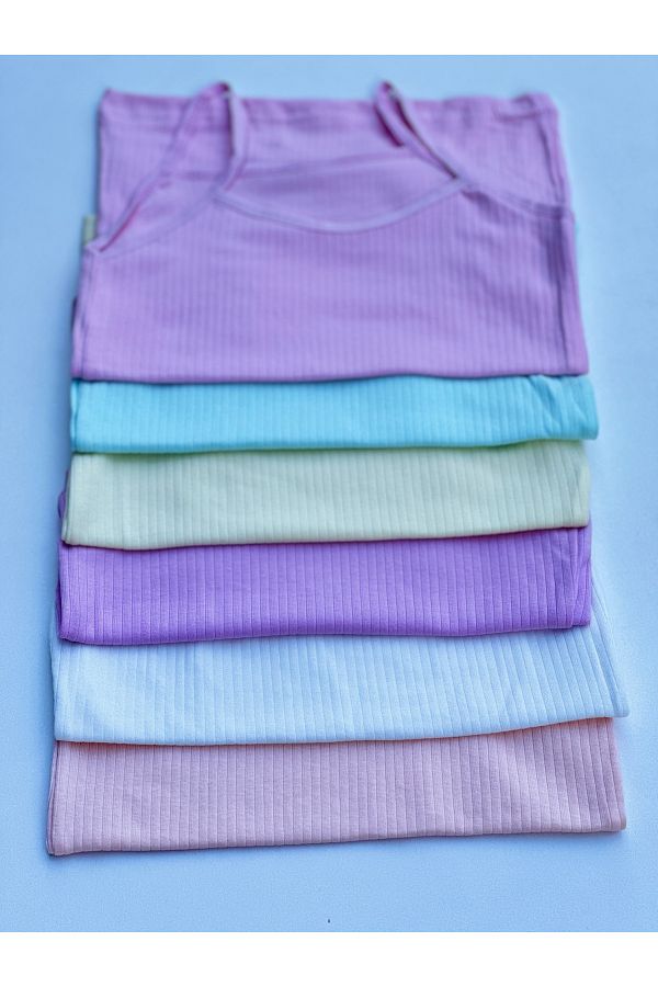 Kossiga-Girl's Colorful Ribbed Cotton Undershirt 3-Piece 1