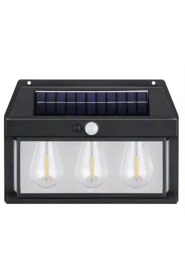 Blusmart-Solar LED Lamp with Motion Sensor 24 x 17 cm for Wall, with 3 Bulbs 1