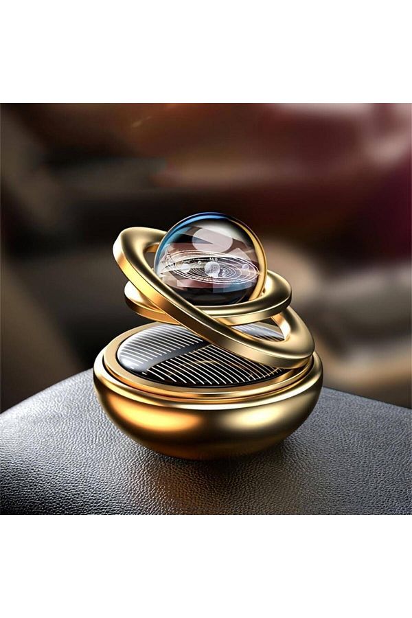SMARTECH-Car Perfume Diffuser or Room, 4 Included Scents, Rotating Planet Globe, Golden Galaxy 1