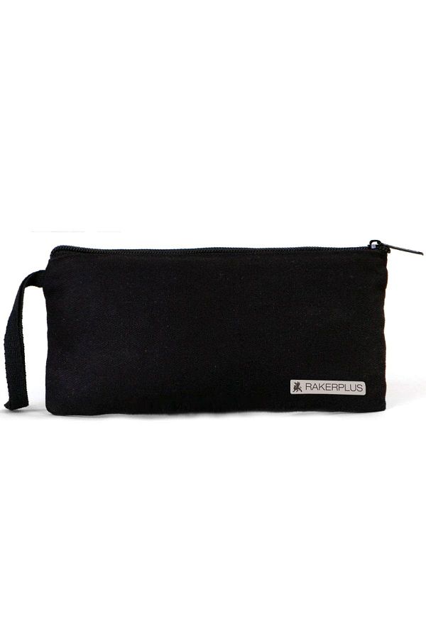 Rakerplus-Suport stilou din țesătură gabardină neagră 21x10 cm cu fermoar 1