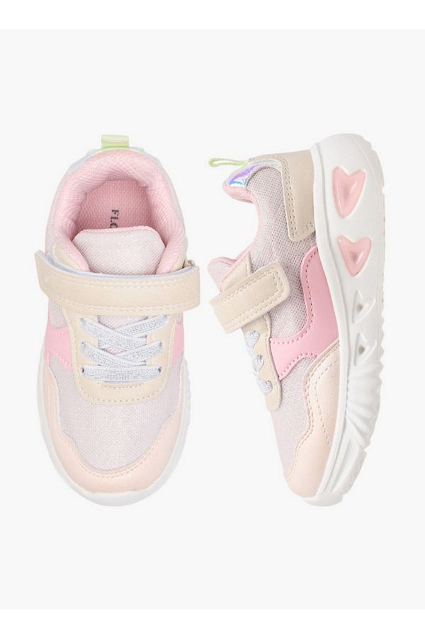 Flora Bella by Shoexpress-Girls Colourblock Light-Up Sneakers with Hook and Loop Closure 1