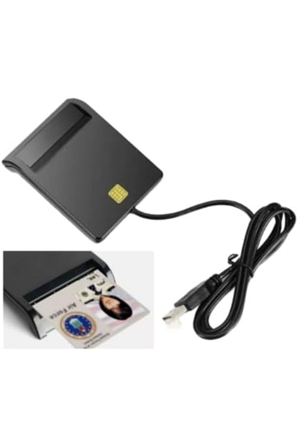 Generic-USB Smart Card Reader, Compact Size 83.6 x 65.1 x 9.5mm, Plug-and-Play Compatible 1