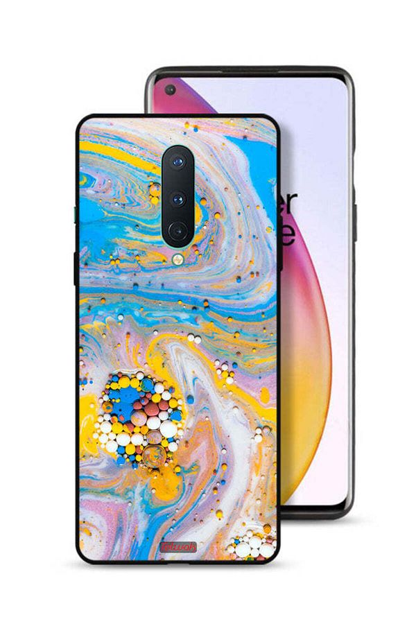 Tolwak-OnePlus 8 Protective Case Cover Gems Colorful Abstraction 1