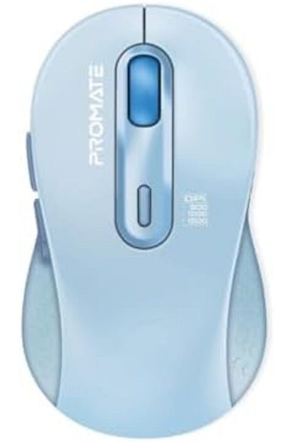 Promate-Wireless Mouse, Ergonomic Ambidextrous Wireless Mice with Dual Mode Connectivity, Bluetooth 1