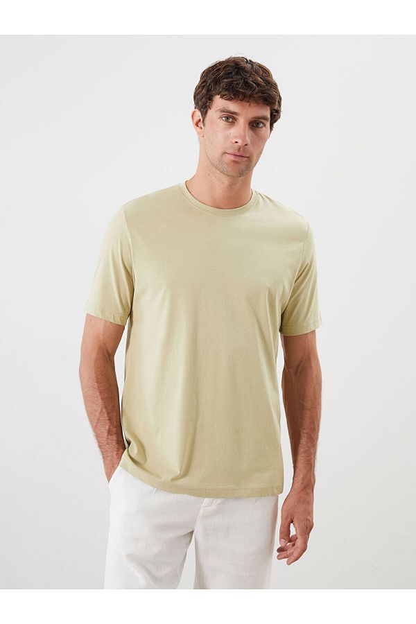 LC Waikiki-New Season Crew Neck Combed Cotton Men's T-Shirt - S50839Z8 1