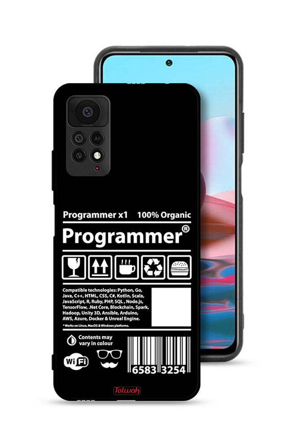 Tolwak-Xiaomi Redmi Note 11 Pro 5G Protective Case Cover Programmer Sticker 1