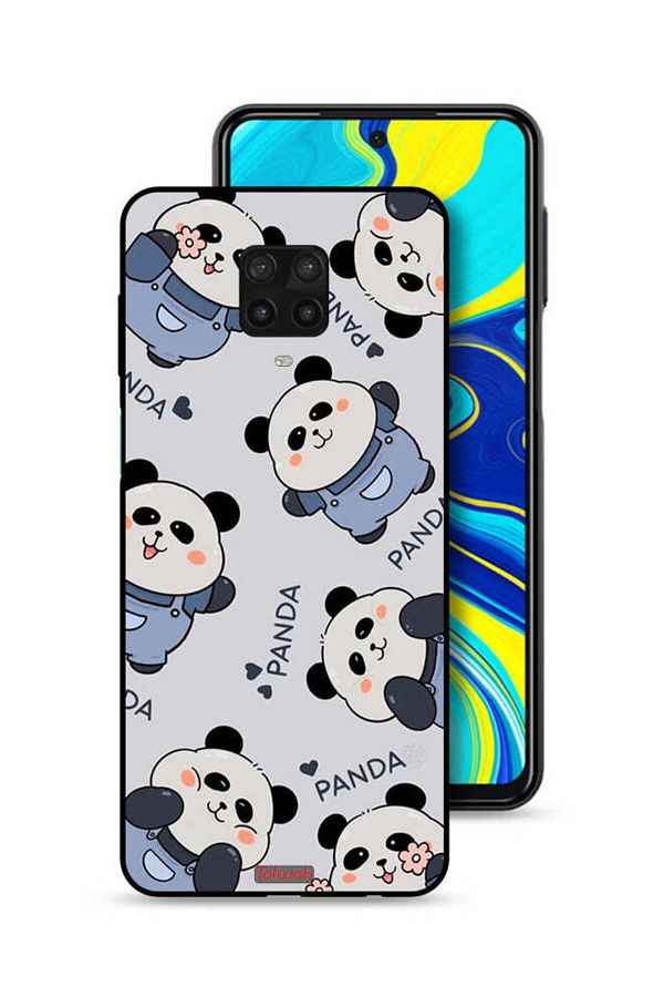 Tolwak-Xiaomi Redmi Note 9 Pro Protective Case Cover Pattern Of Pandas 1