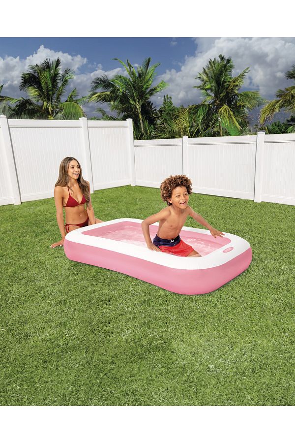 Intex-Pink Rectangular Inflatable Kiddie Pool 1.66m x 1.00m x 25cm 1